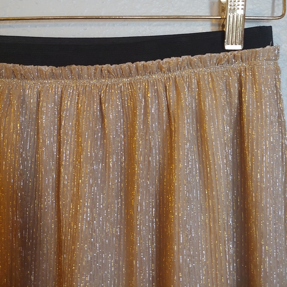 Free press gold pleated metallic skirt - Picture 6 of 6
